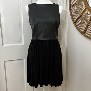 Bailey 44 Sz S Carpe Diem Faux Vegan Leather Fairy Goth Little Black Dress‎